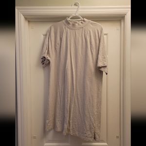 Grayish white mockneck dress